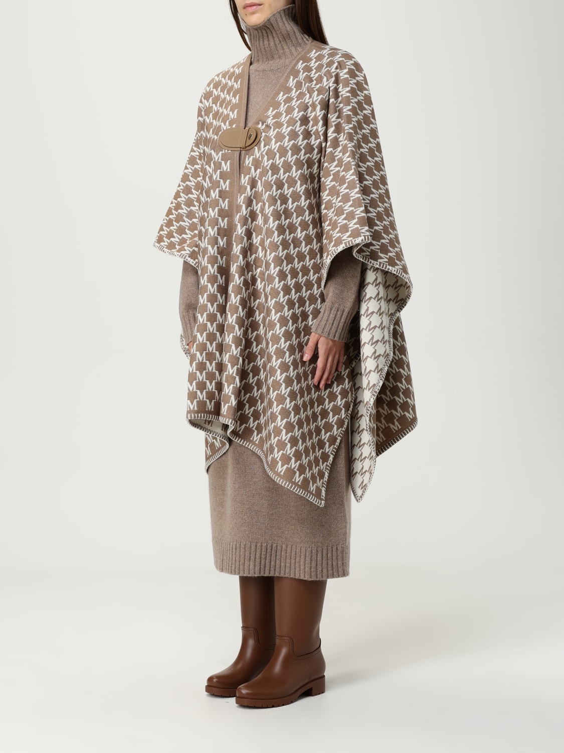 MAX MARA ABRIGO: Fular mujer Max Mara, Cuero - Img 4