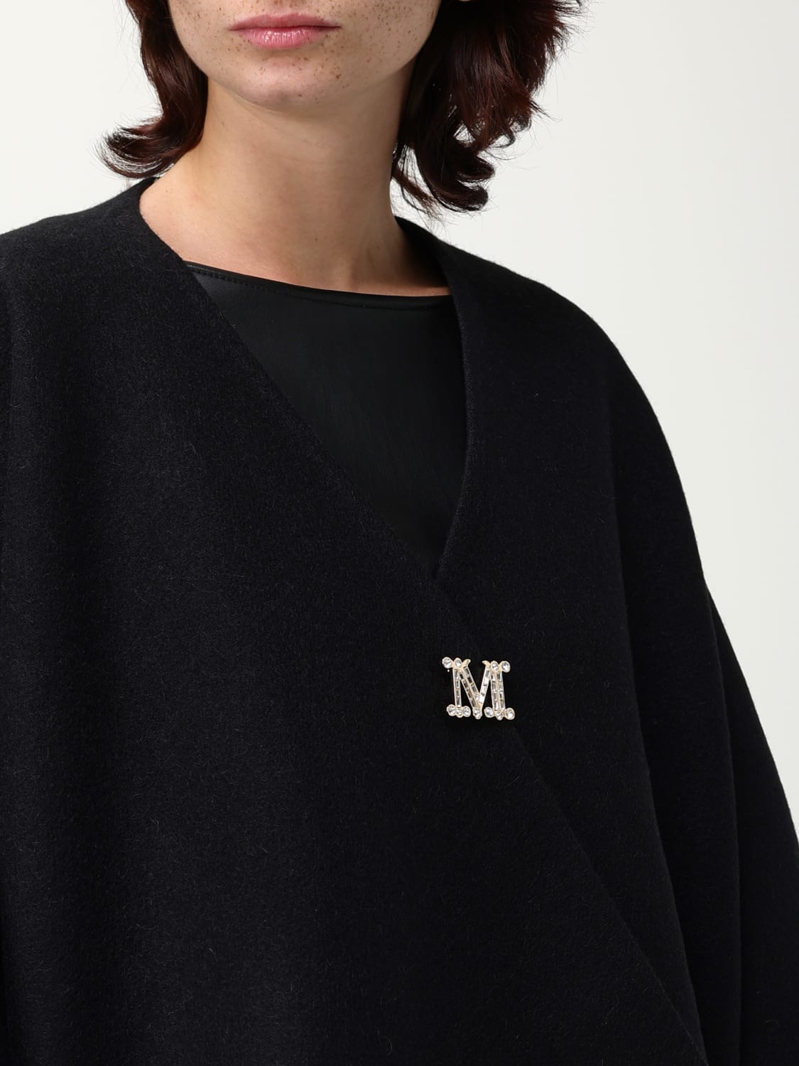 MAX MARA CAPPOTTO: Cappa Serra in Alpaca Max Mara, Nero - Img 5