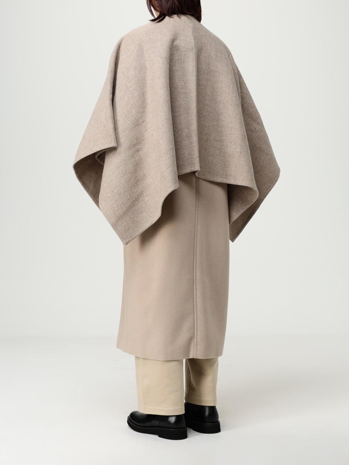 MAX MARA CAPPOTTO: Cappa Serra in Alpaca Max Mara, Marrone - Img 3