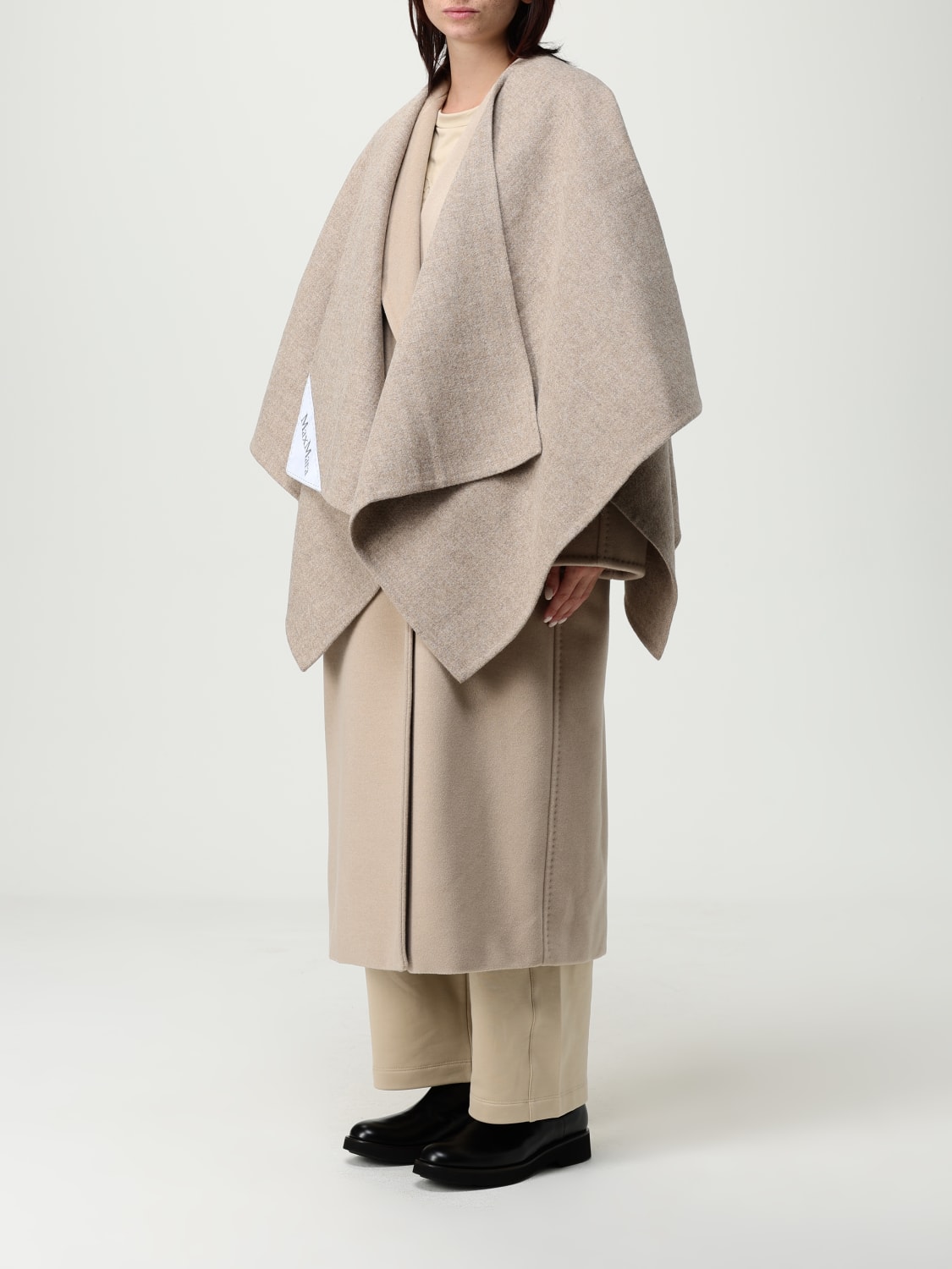 MAX MARA CAPPOTTO: Cappa Serra in Alpaca Max Mara, Marrone - Img 4