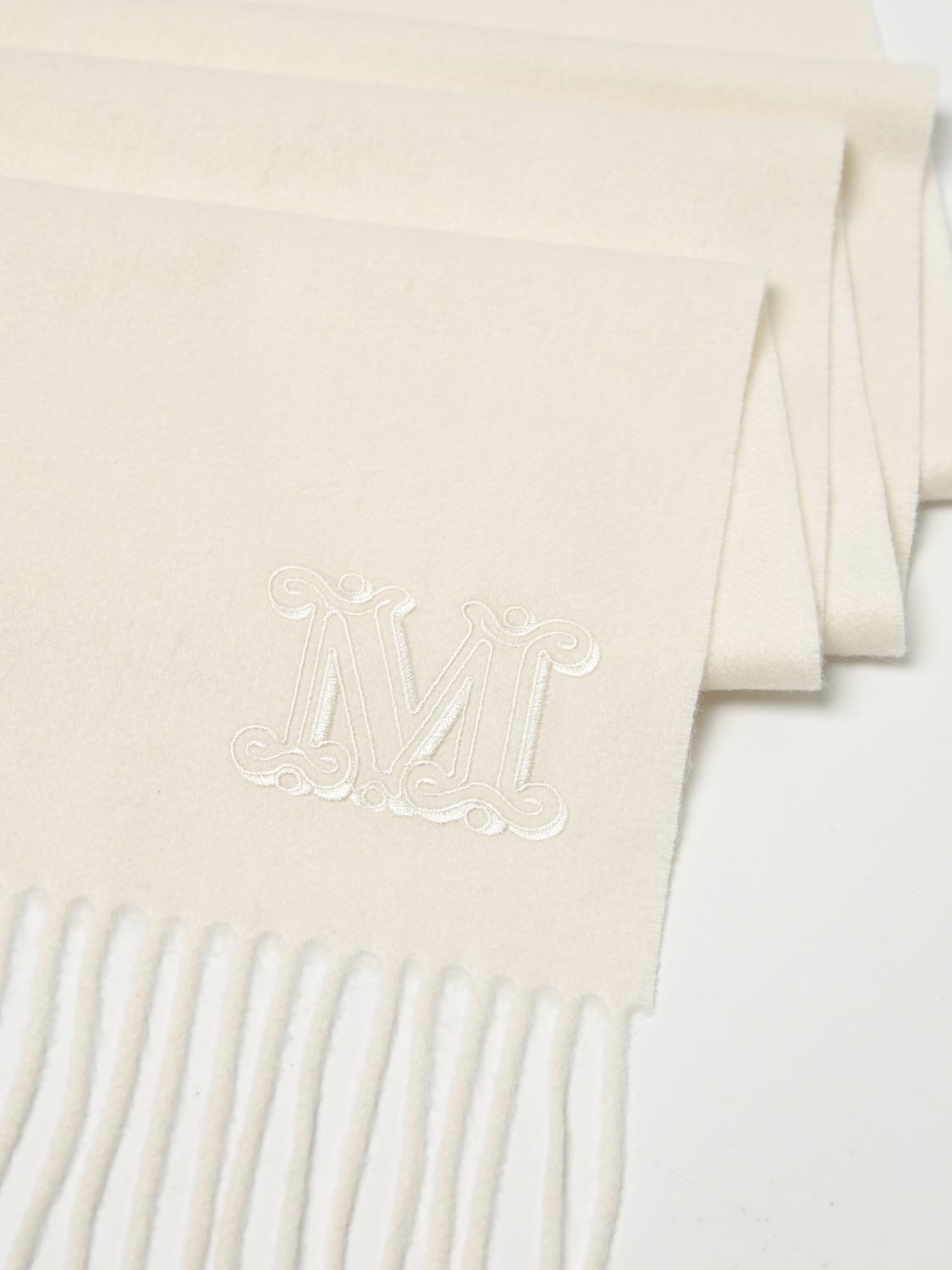 MAX MARA SCARF: Scarf woman Max Mara, White - Img 3