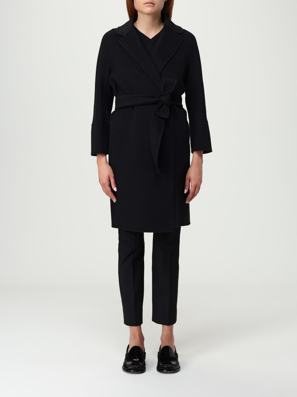 'S MAX MARA COAT: Coat woman 's Max Mara, Black - Img 1