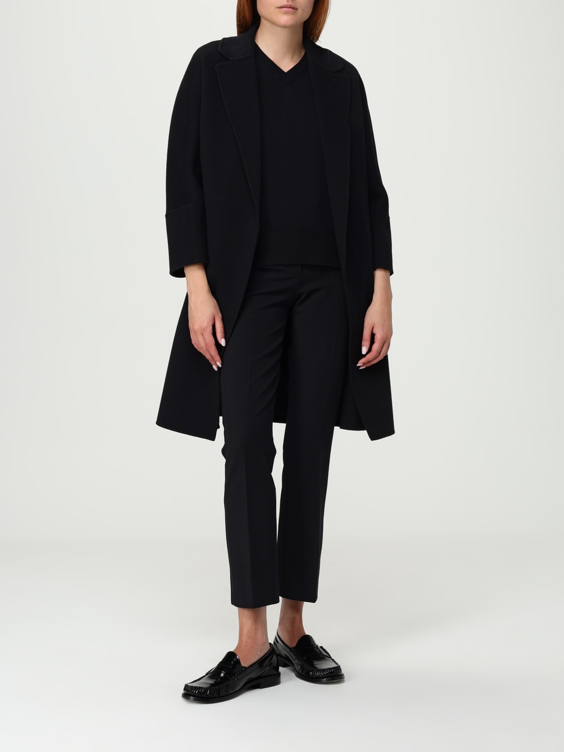 'S MAX MARA COAT: Coat woman 's Max Mara, Black - Img 2