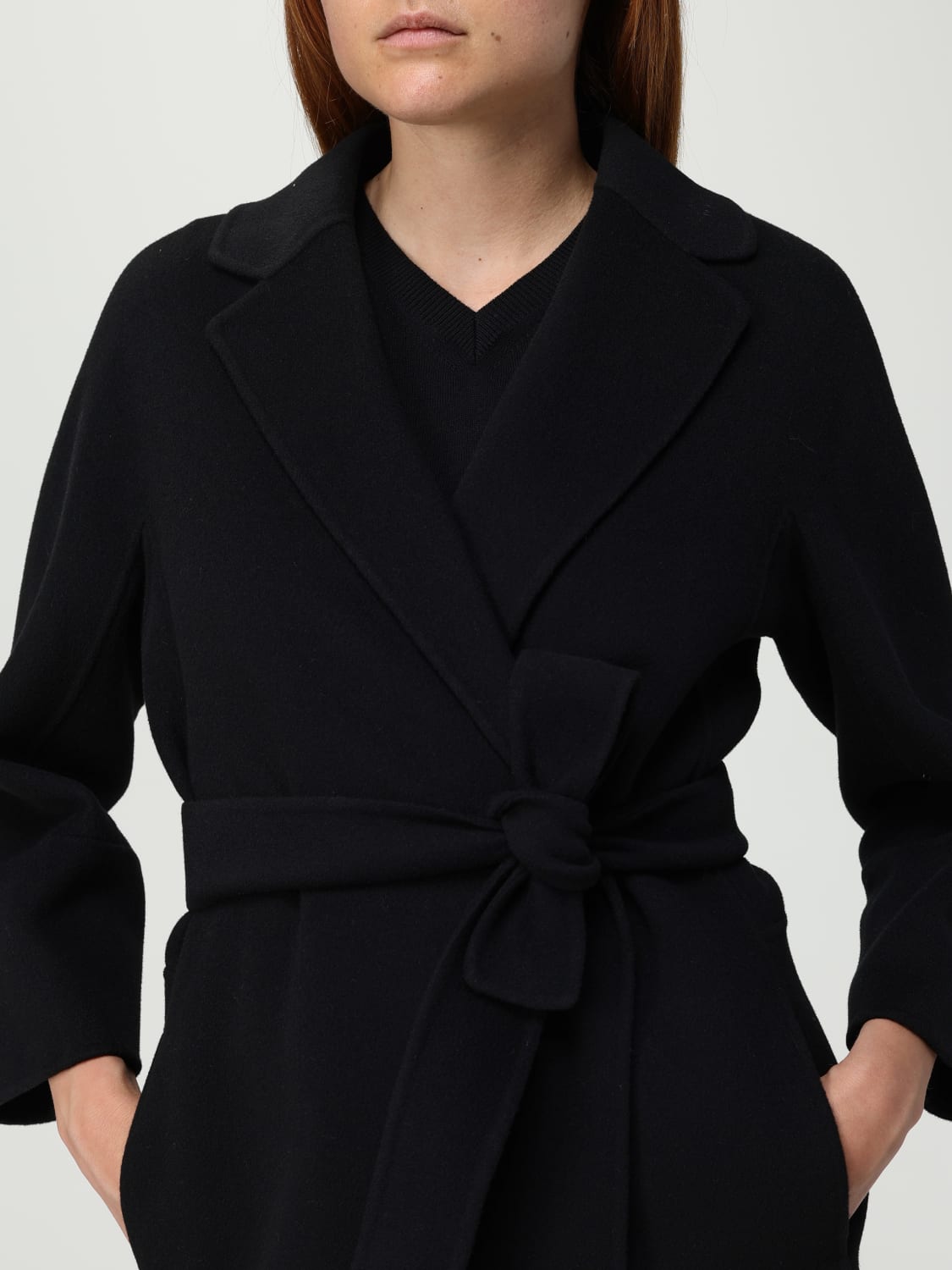 'S MAX MARA COAT: Coat woman 's Max Mara, Black - Img 5