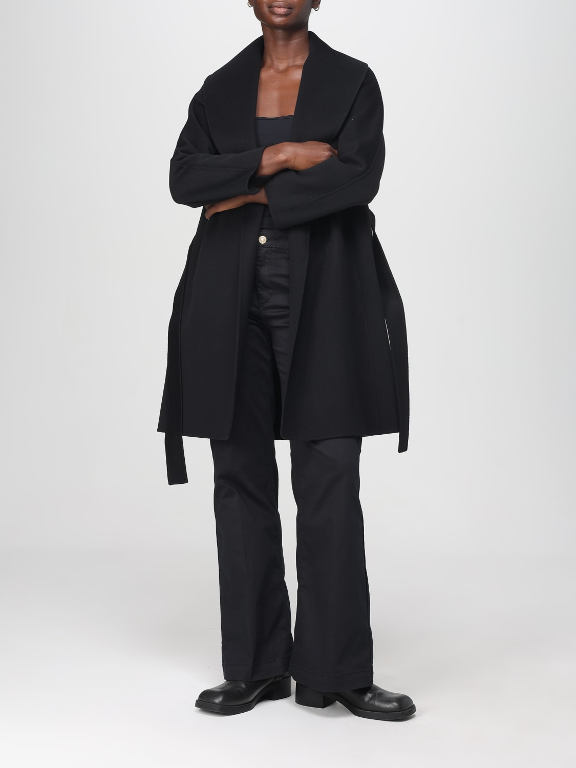 'S MAX MARA COAT: Coat woman 's Max Mara, Black - Img 2