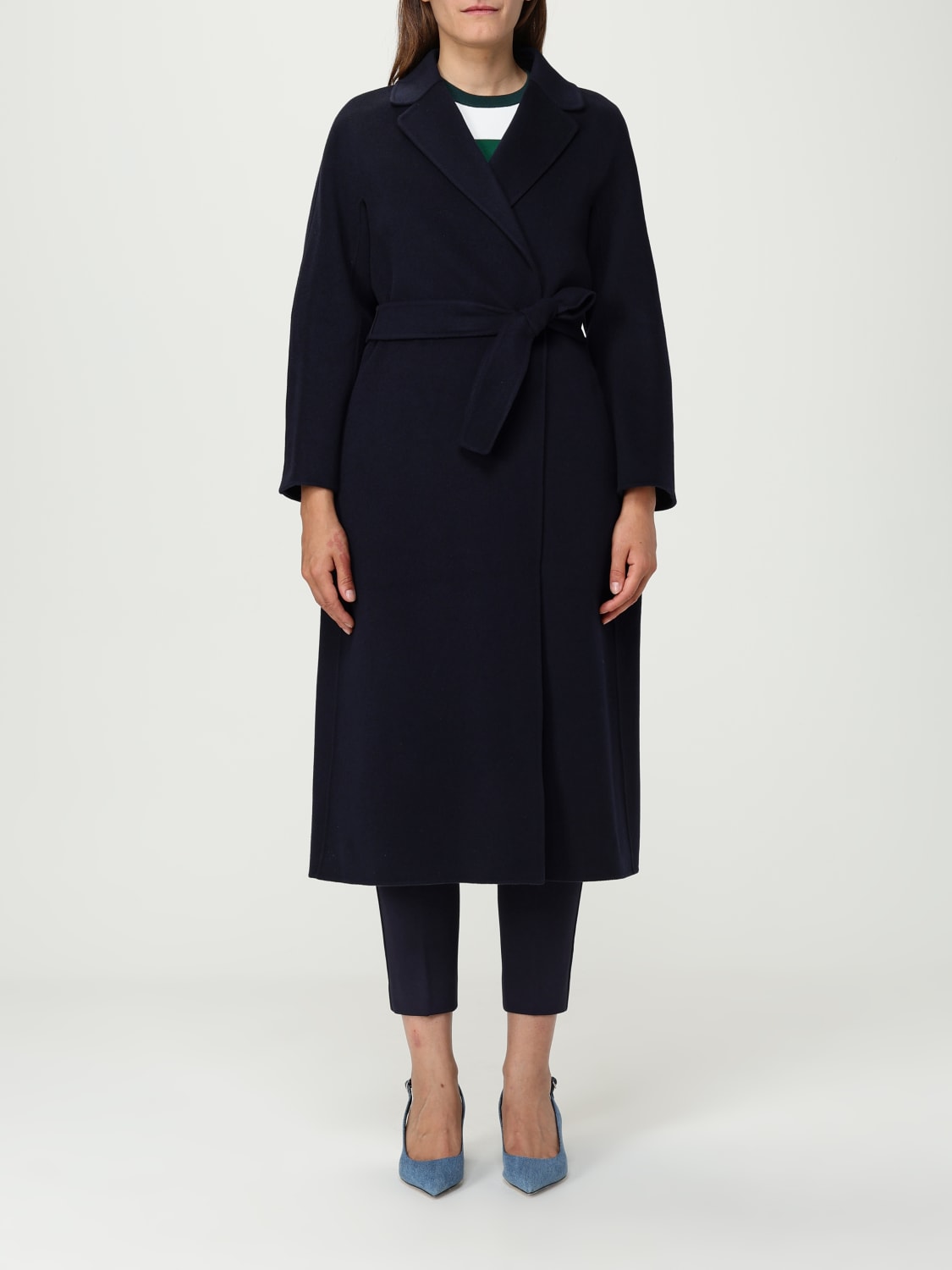'S MAX MARA COAT: Coat woman 's Max Mara, Blue - Img 1