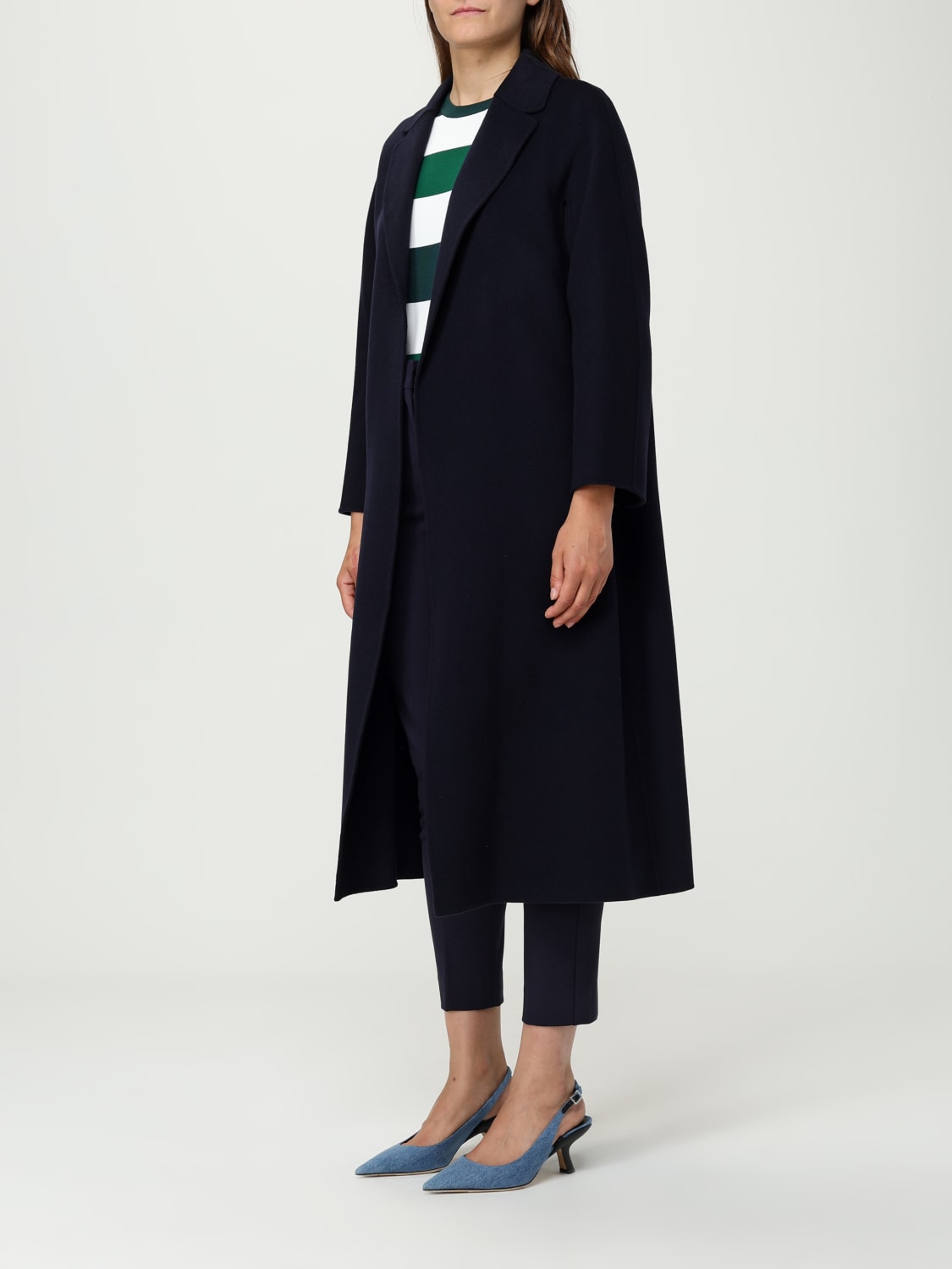 'S MAX MARA COAT: Coat woman 's Max Mara, Blue - Img 4