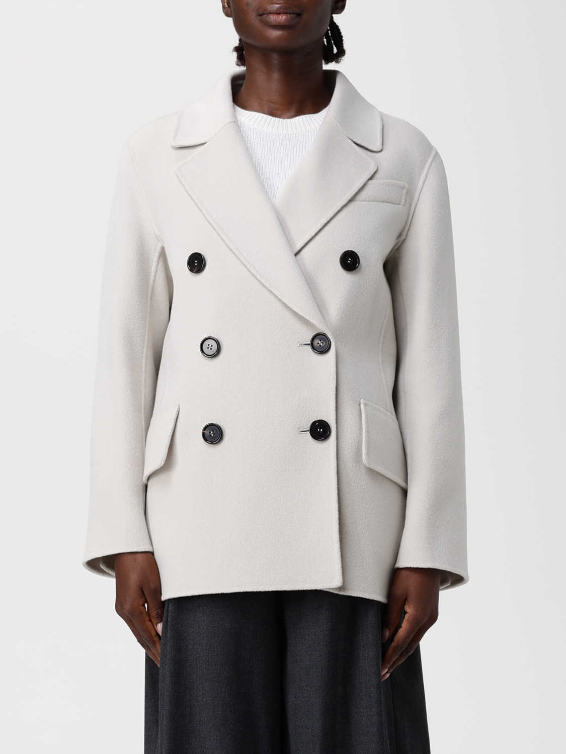 'S MAX MARA COAT: Coat woman 's Max Mara, Ivory - Img 1