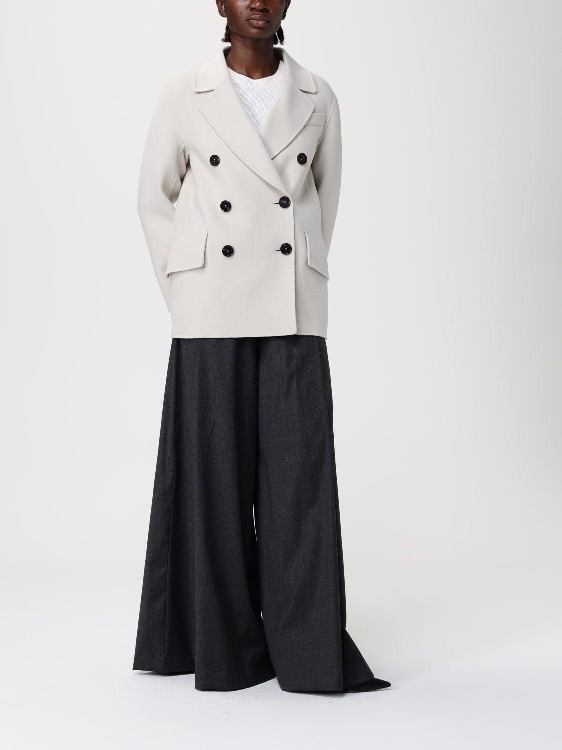 'S MAX MARA COAT: Coat woman 's Max Mara, Ivory - Img 2