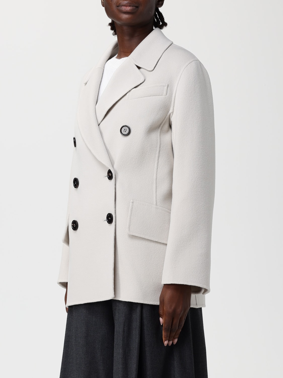 'S MAX MARA COAT: Coat woman 's Max Mara, Ivory - Img 4