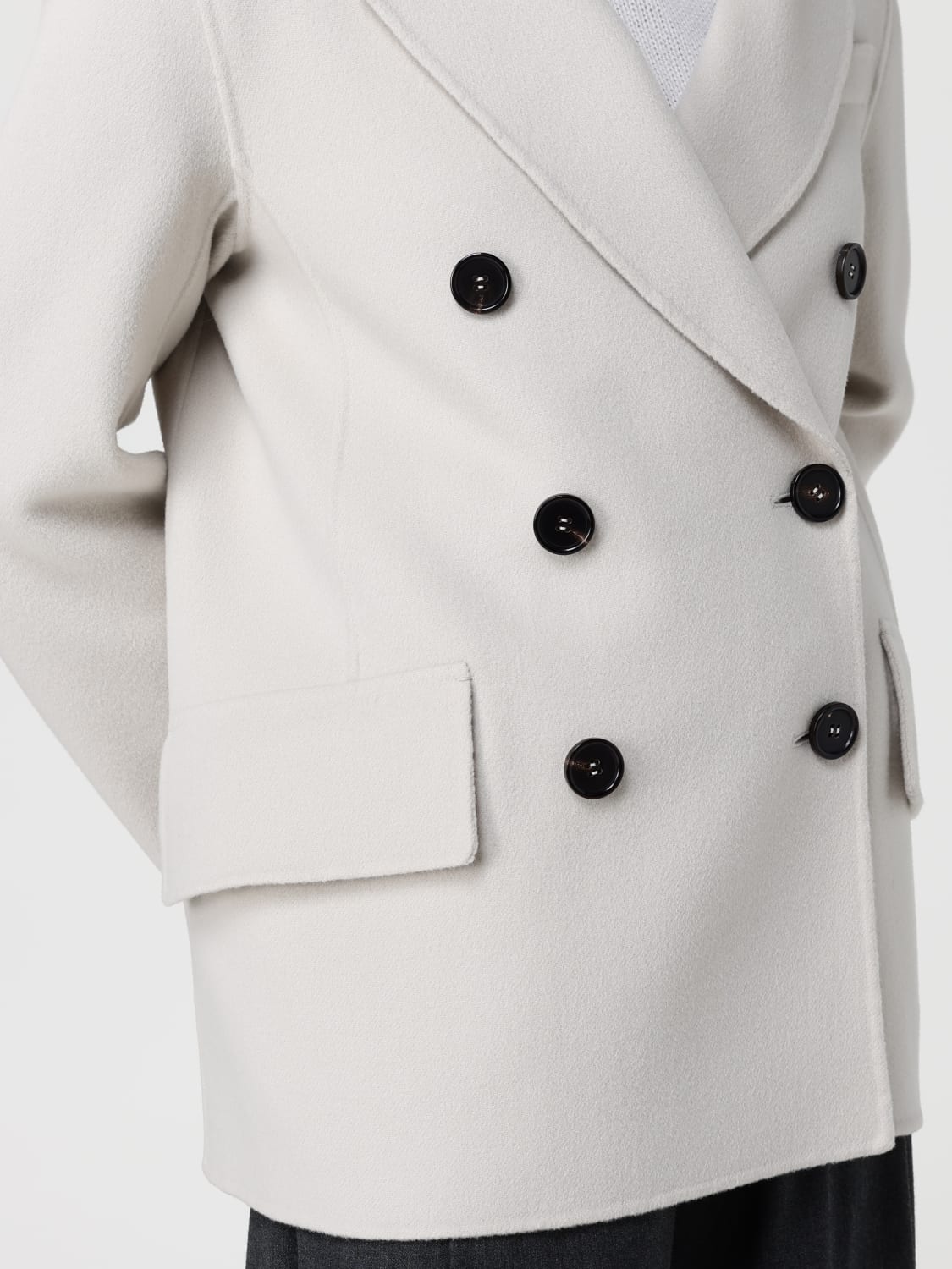'S MAX MARA COAT: Coat woman 's Max Mara, Ivory - Img 5