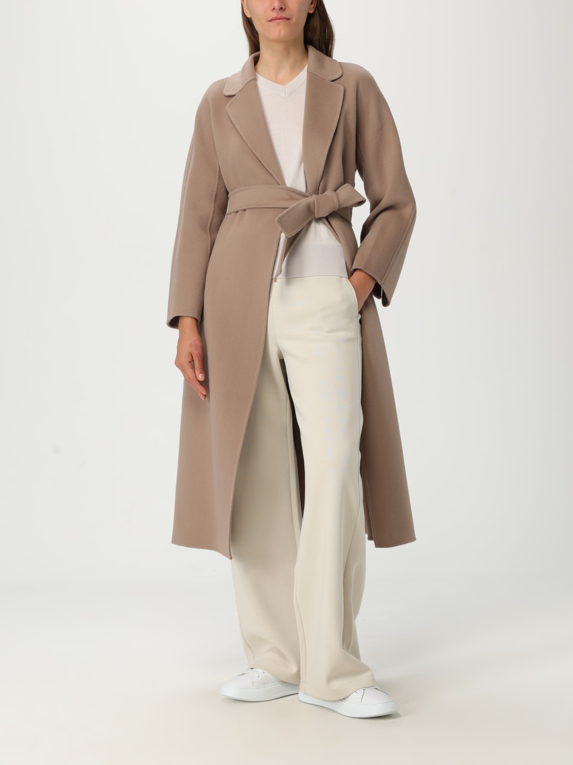 'S MAX MARA 大衣: 大衣 女士 's Max Mara, 灰色 1 - Img 2