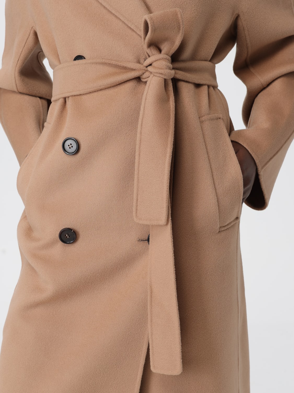'S MAX MARA COAT: Coat woman 's Max Mara, Beige - Img 5