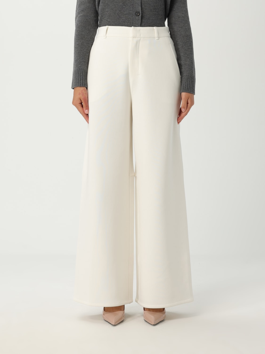 'S MAX MARA PANTALONI: Pantalone 'S Max Mara in jersey , Bianco - Img 1
