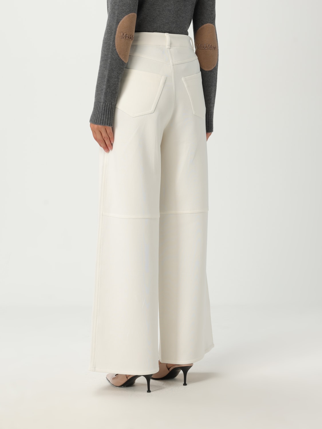 'S MAX MARA PANTALONI: Pantalone 'S Max Mara in jersey , Bianco - Img 3