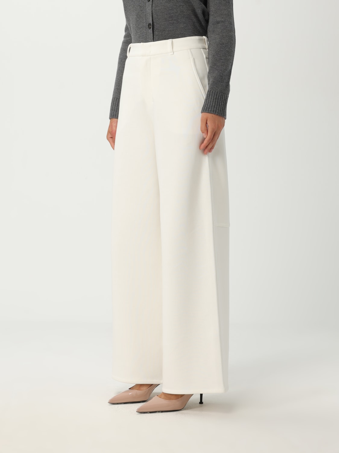 'S MAX MARA PANTALONI: Pantalone 'S Max Mara in jersey , Bianco - Img 4