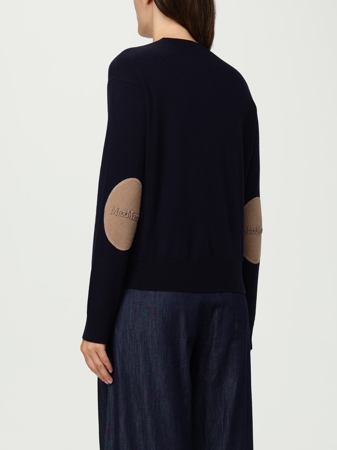 'S MAX MARA PULL: Pull femme 's Max Mara, Bleu Marine - Img 3