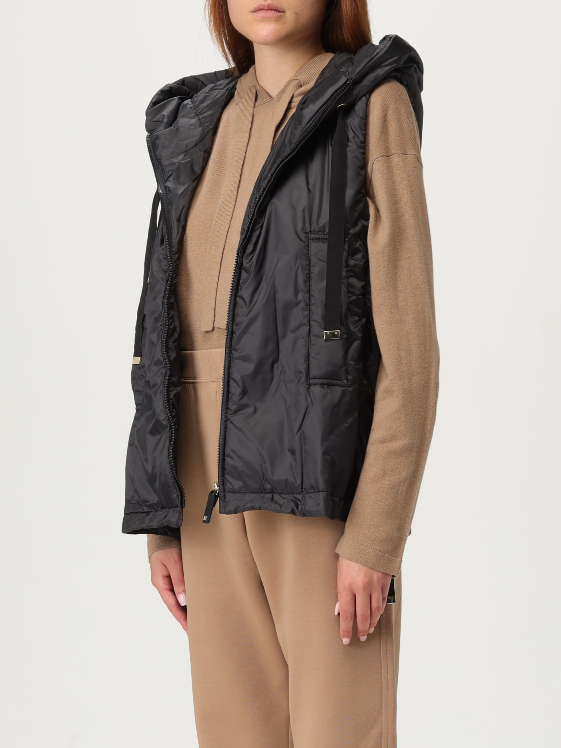 MAX MARA THE CUBE WAISTCOAT: Max Mara The Cube nylon padded vest, Black - Img 3