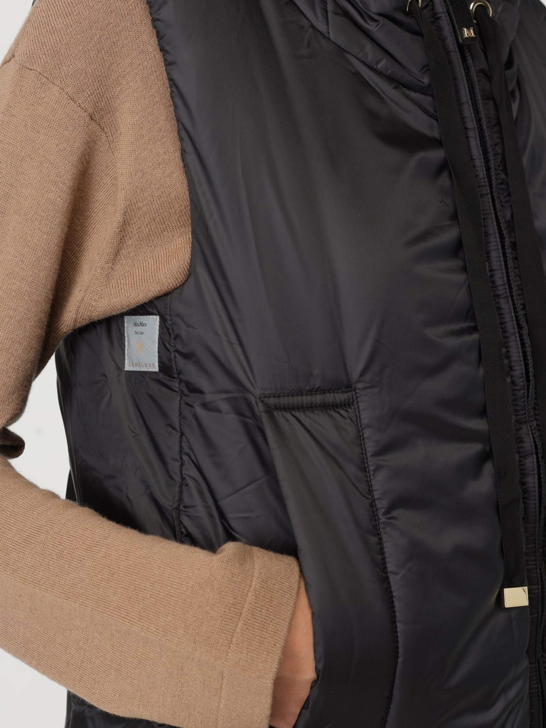 MAX MARA THE CUBE WAISTCOAT: Max Mara The Cube nylon padded vest, Black - Img 4