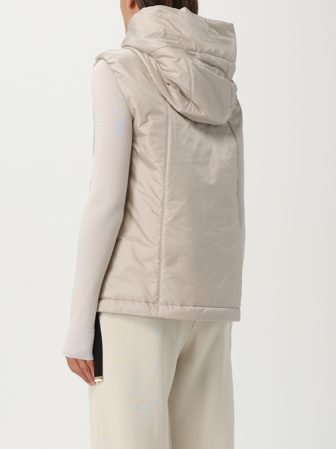 MAX MARA THE CUBE GILET: Gilet imbottito Max Mara The Cube in nylon , Beige - Img 3