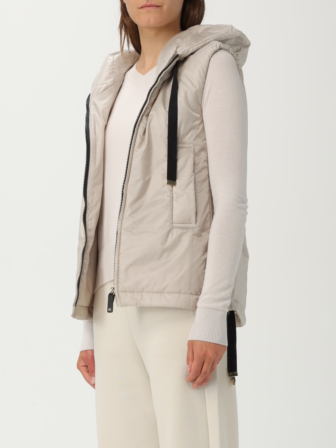 MAX MARA THE CUBE GILET: Gilet imbottito Max Mara The Cube in nylon , Beige - Img 4