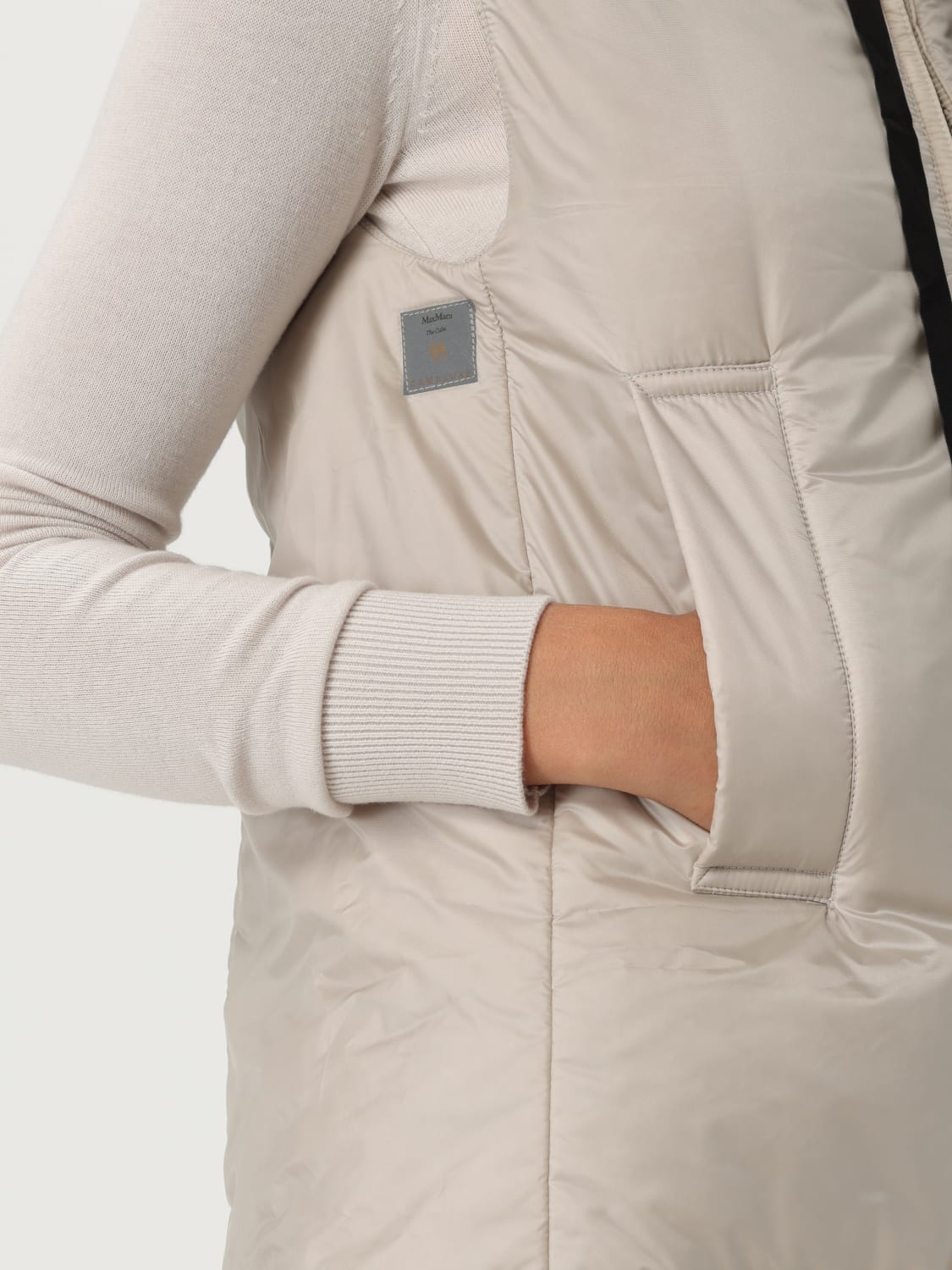 MAX MARA THE CUBE GILET: Gilet imbottito Max Mara The Cube in nylon , Beige - Img 5