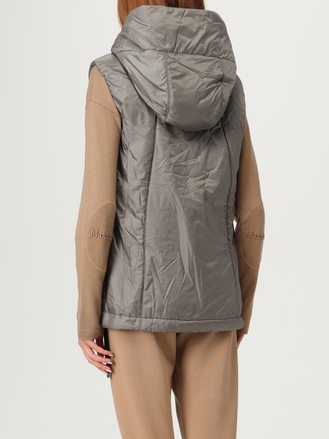 MAX MARA THE CUBE WAISTCOAT: Max Mara The Cube nylon padded vest, Charcoal - Img 2