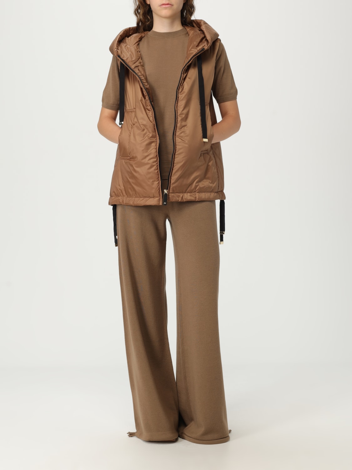 MAX MARA THE CUBE WAISTCOAT: Max Mara The Cube nylon padded vest, Leather - Img 2