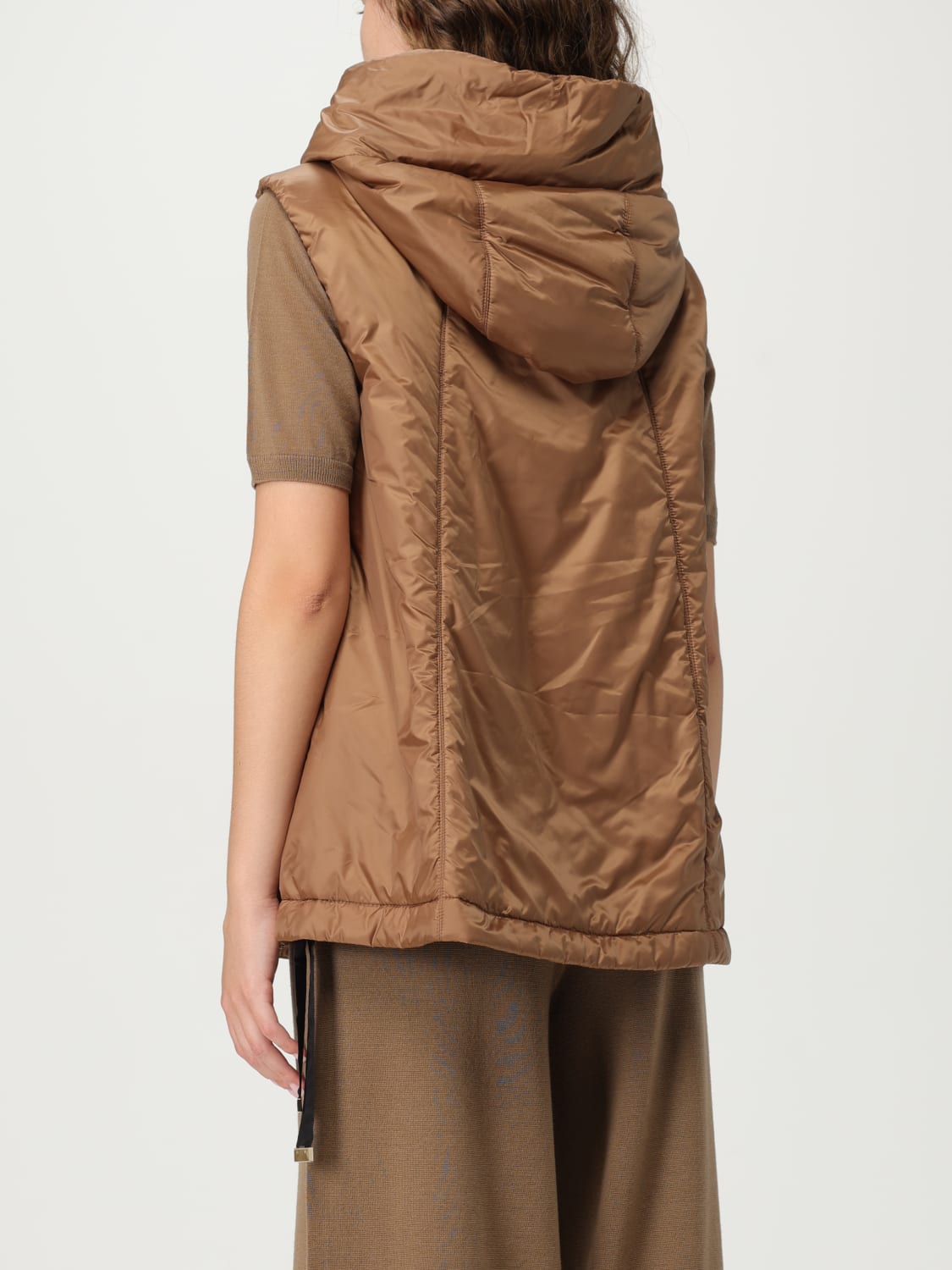 MAX MARA THE CUBE WAISTCOAT: Max Mara The Cube nylon padded vest, Leather - Img 3