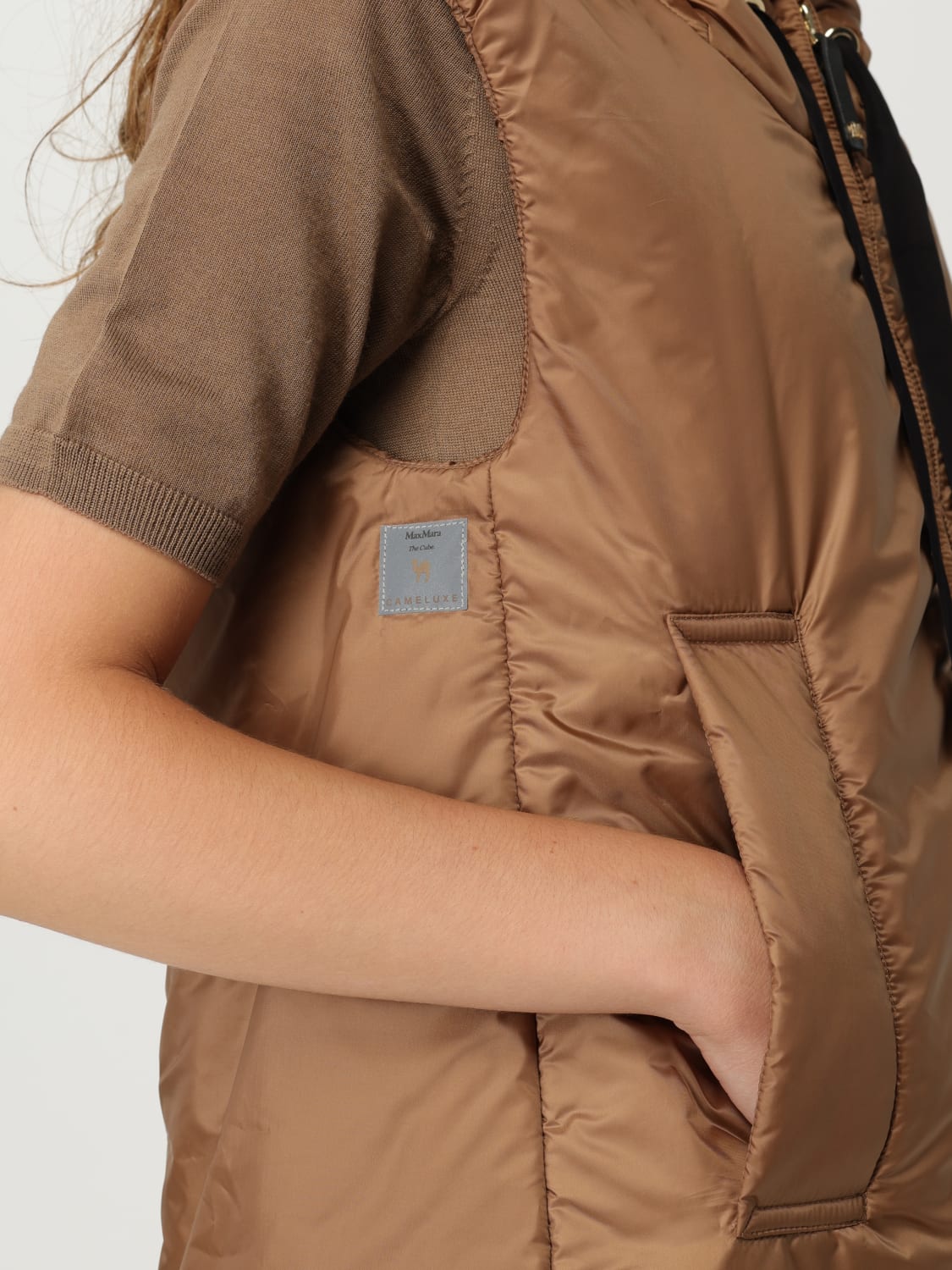 MAX MARA THE CUBE WAISTCOAT: Max Mara The Cube nylon padded vest, Leather - Img 5