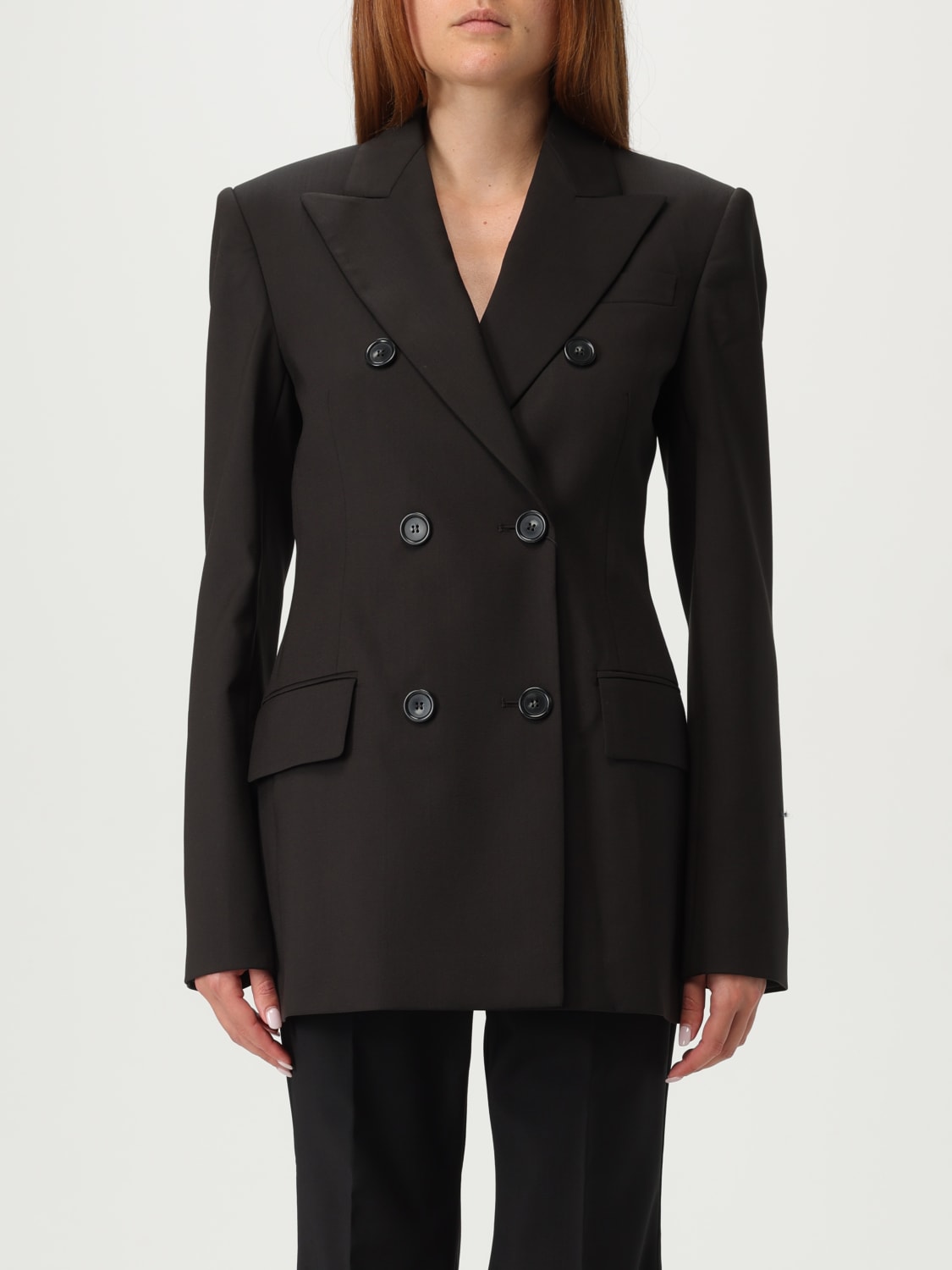 SPORTMAX JACKET: Blazer woman Sportmax, Brown - Img 1