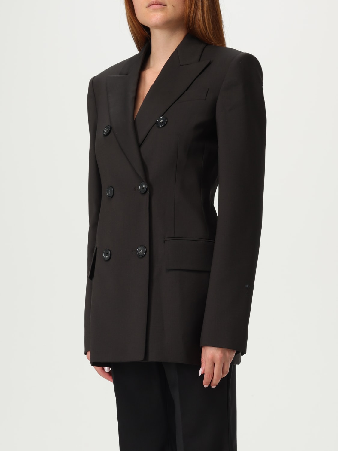 SPORTMAX JACKET: Blazer woman Sportmax, Brown - Img 3