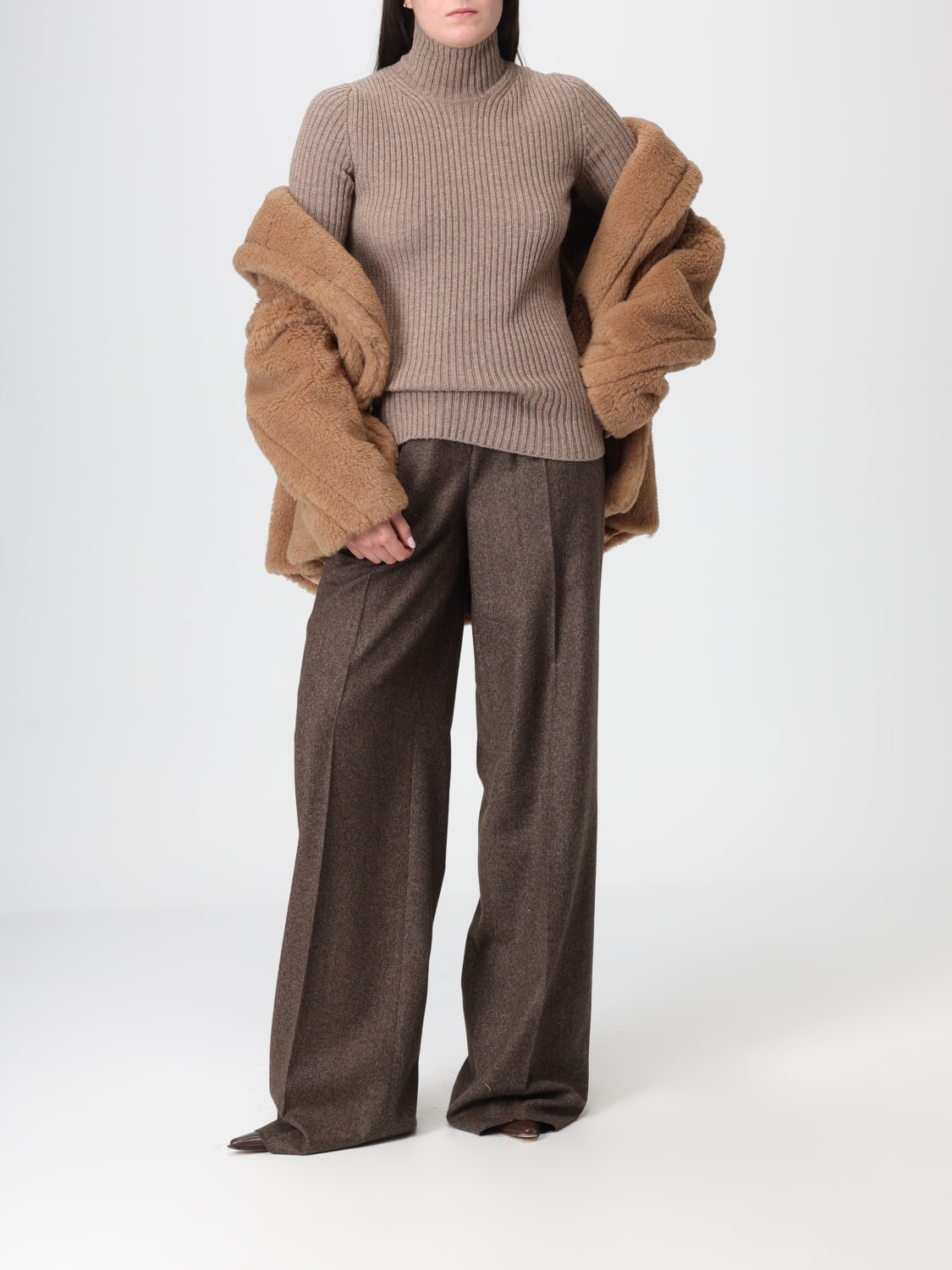 MAX MARA FUR COAT: Coat woman Max Mara, Camel - Img 2