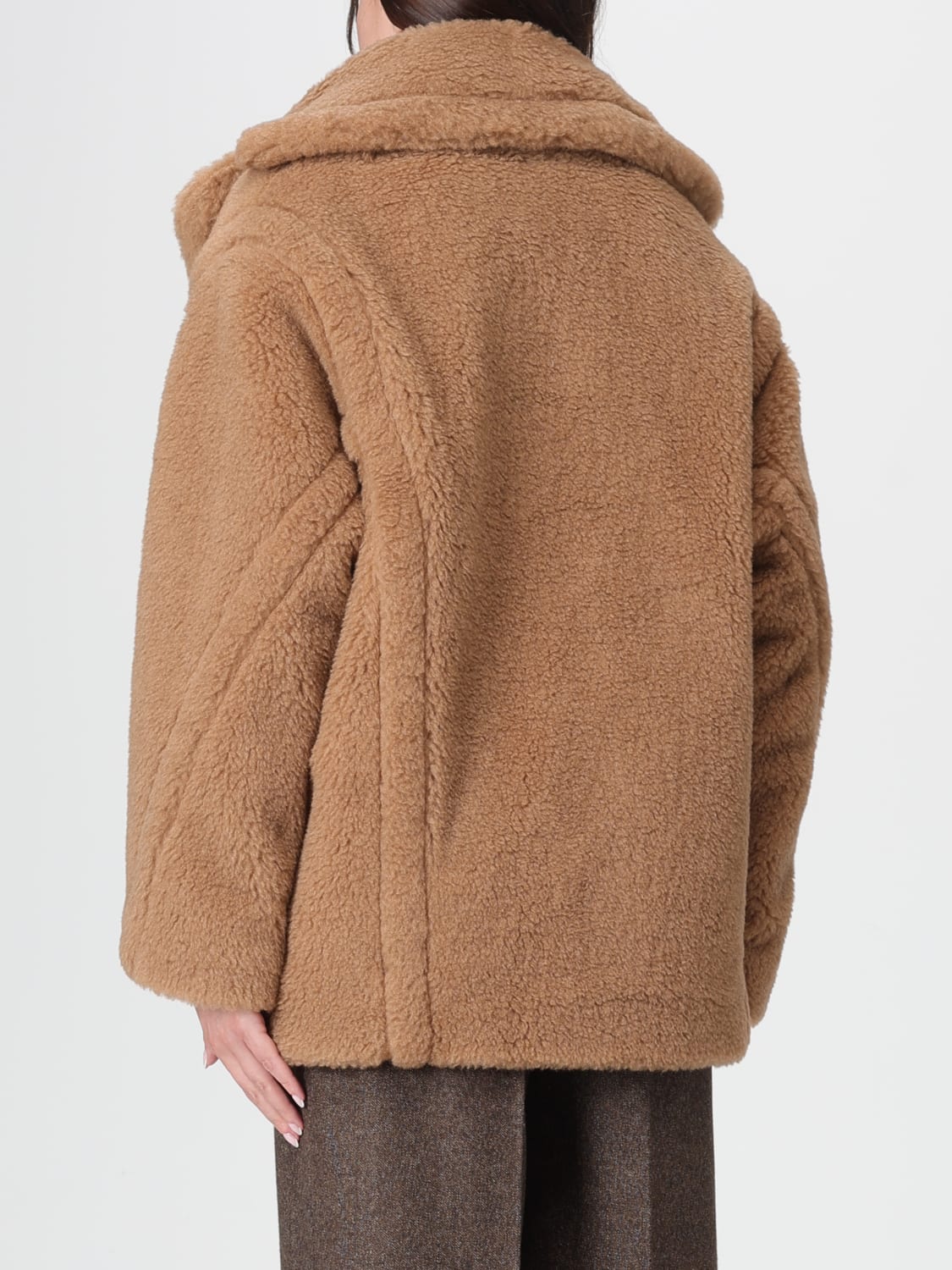 MAX MARA FUR COAT: Coat woman Max Mara, Camel - Img 3