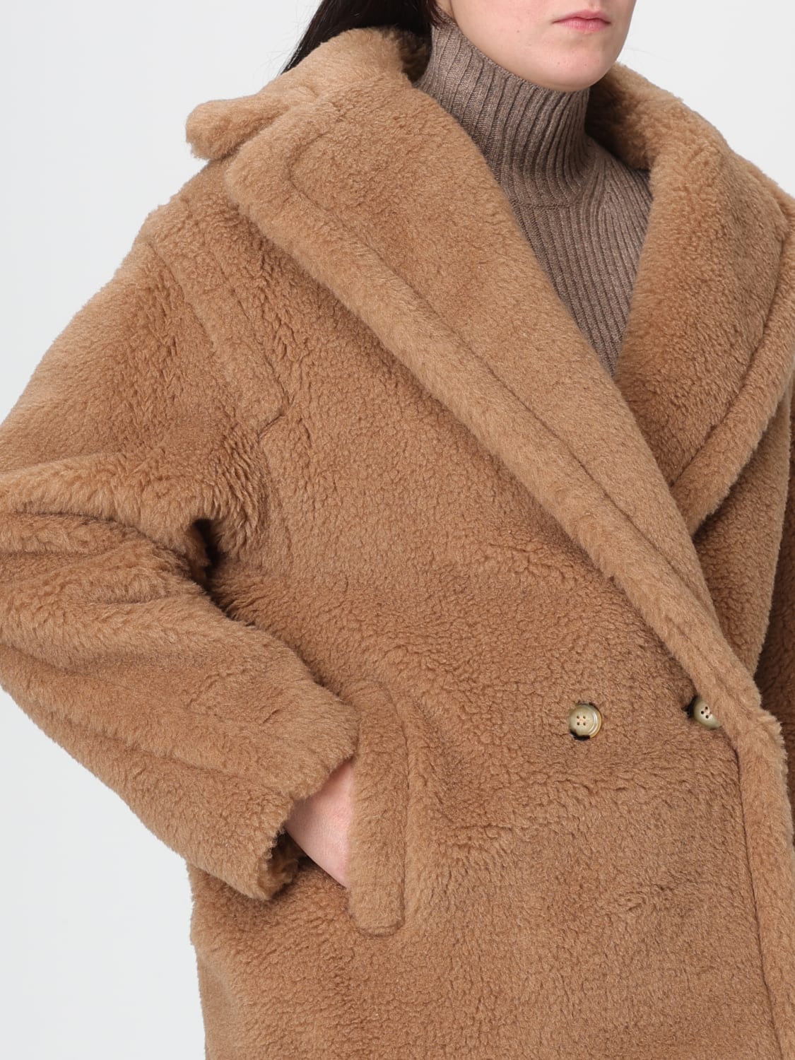 MAX MARA FUR COAT: Coat woman Max Mara, Camel - Img 5