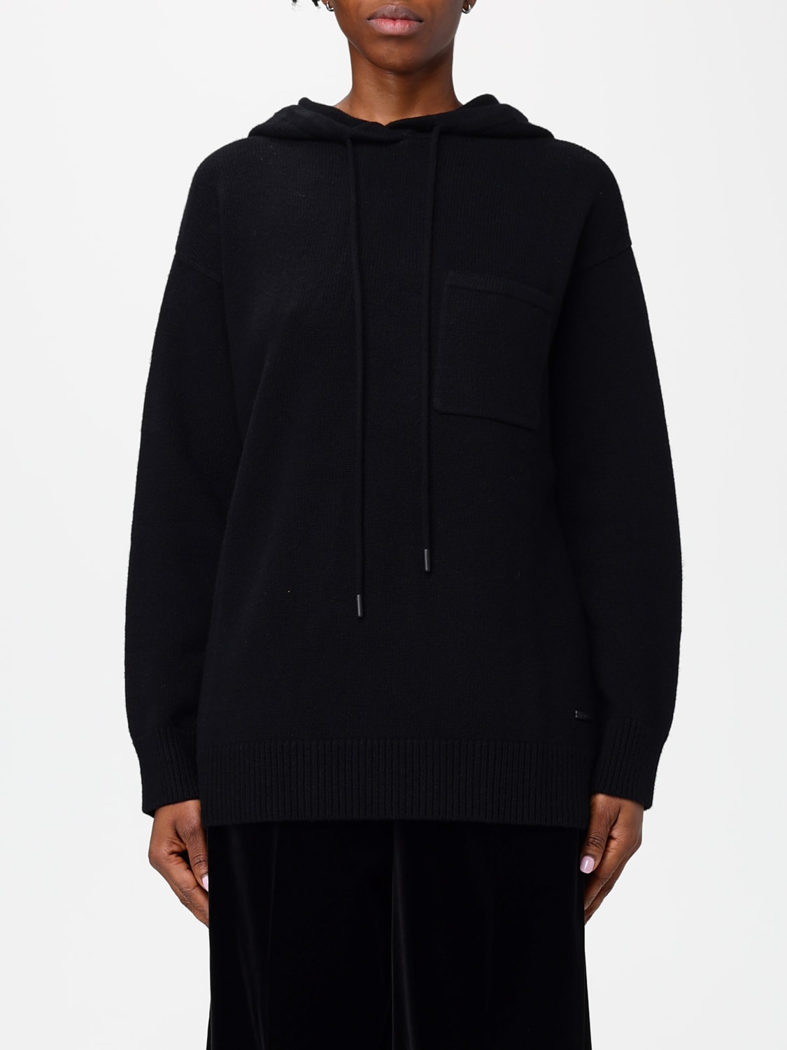 MAX MARA SWEATSHIRT: Sweater woman Max Mara, Black - Img 1