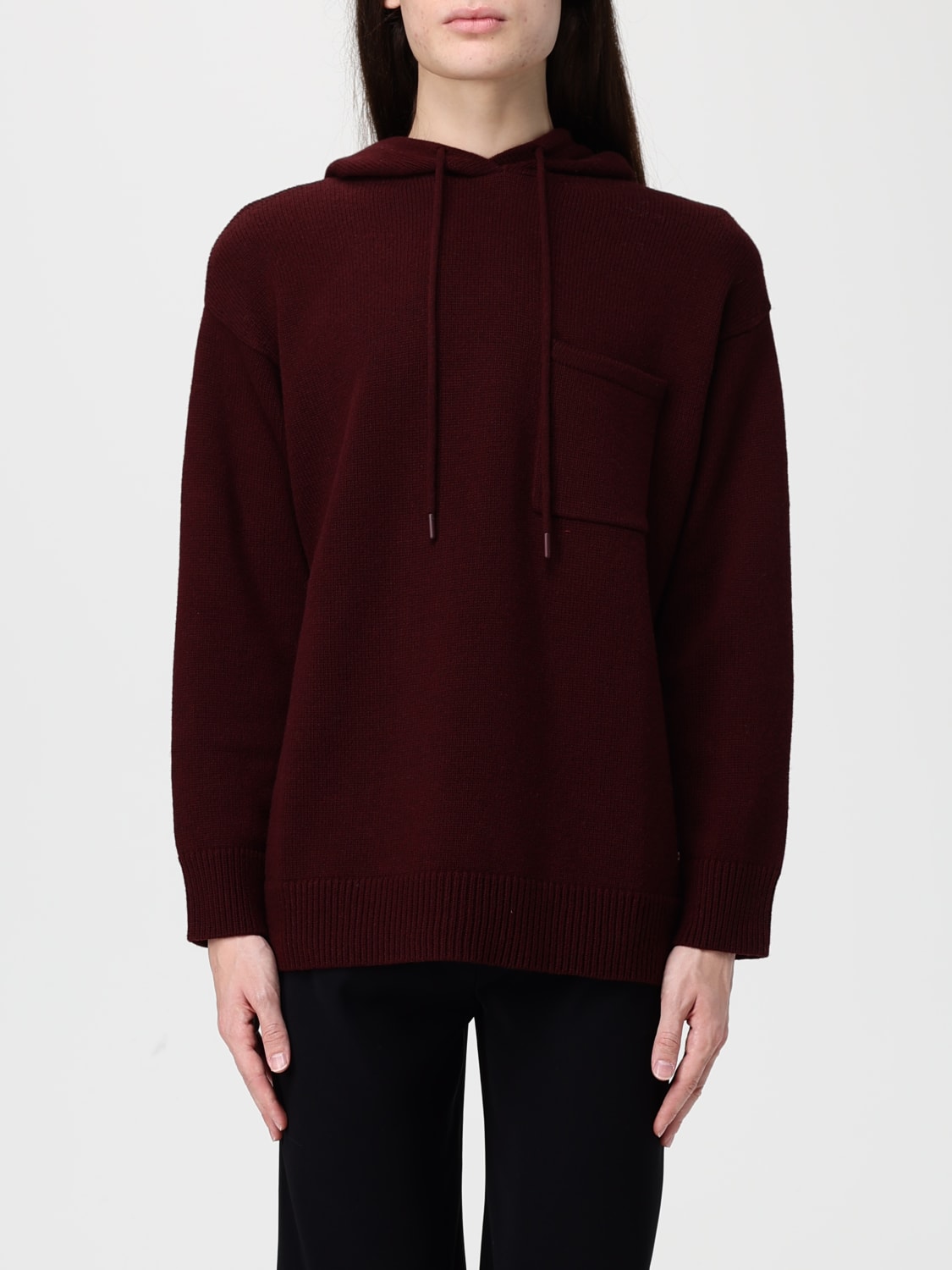 MAX MARA SWEATSHIRT: Pullover damen Max Mara, Burgunderrot - Img 1