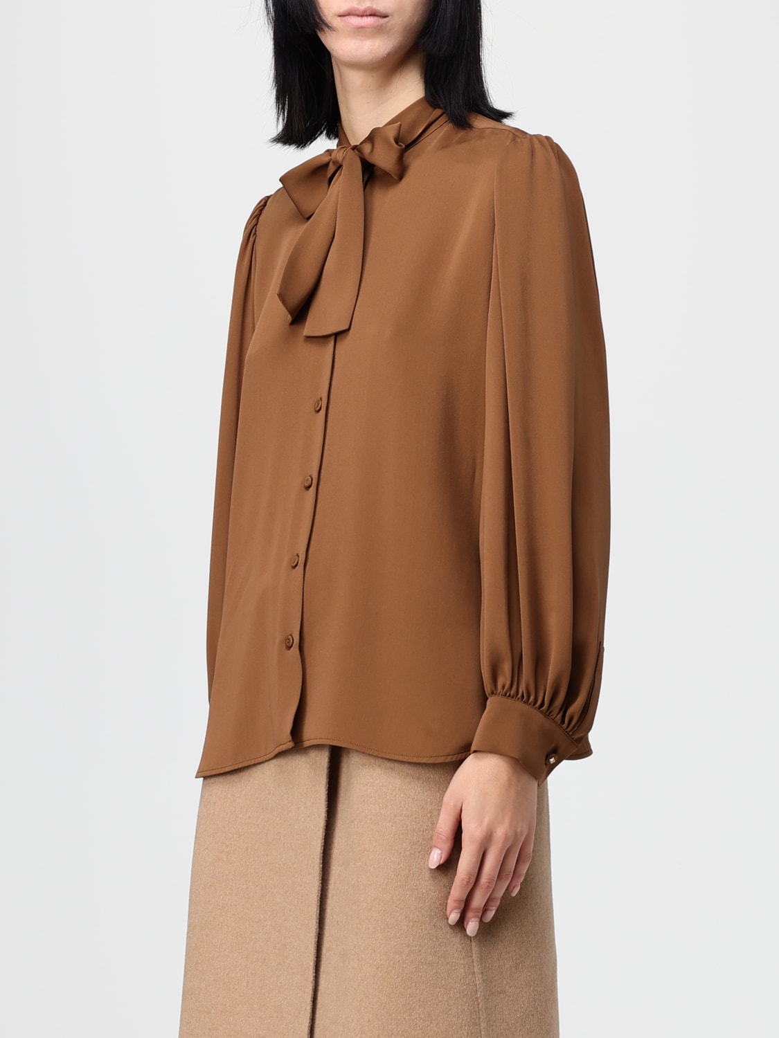 MAX MARA CAMICIA: Camicia Max Mara in seta, Cuoio - Img 4