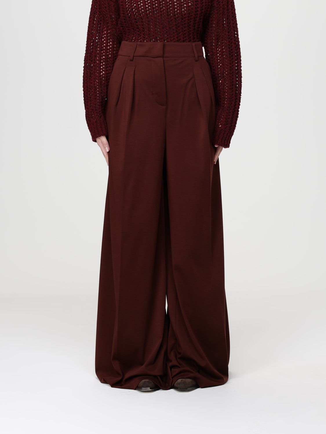 MAX MARA PANTS: Pants woman Max Mara, Burgundy - Img 1