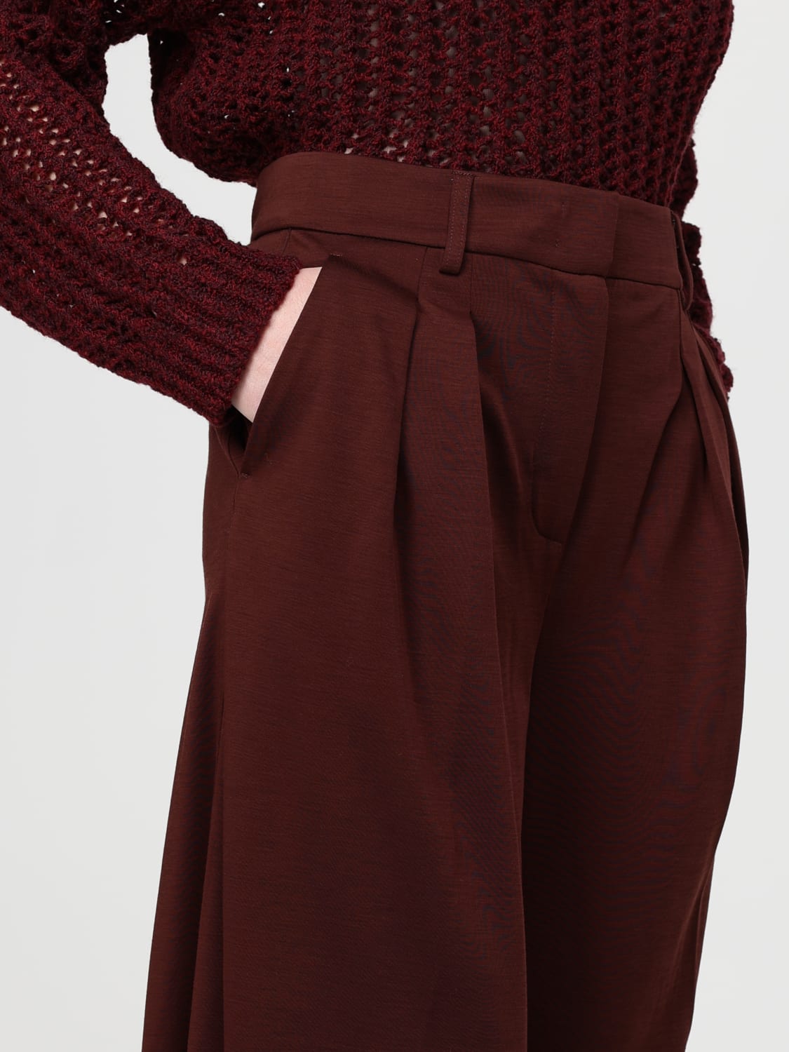 MAX MARA PANTS: Pants woman Max Mara, Burgundy - Img 5