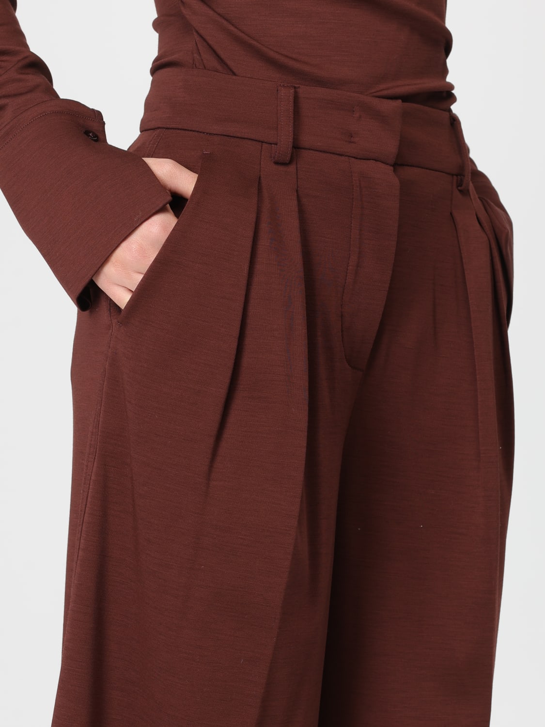 MAX MARA БРЮКИ: Брюки Женское Max Mara, Кожаный - Img 5