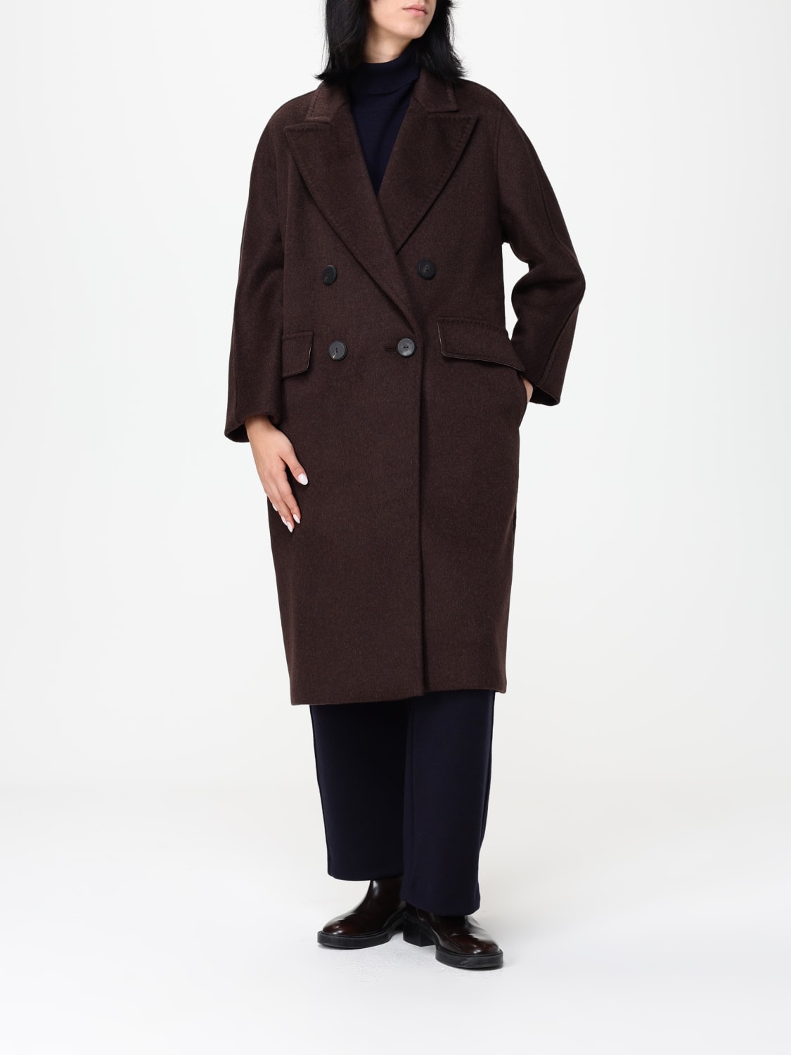 MAX MARA COAT: Coat woman Max Mara, Brown - Img 2