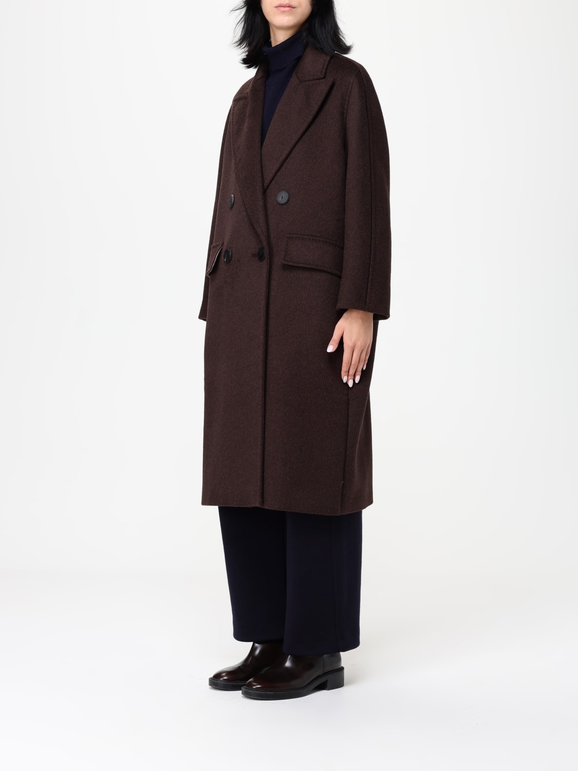 MAX MARA COAT: Coat woman Max Mara, Brown - Img 4