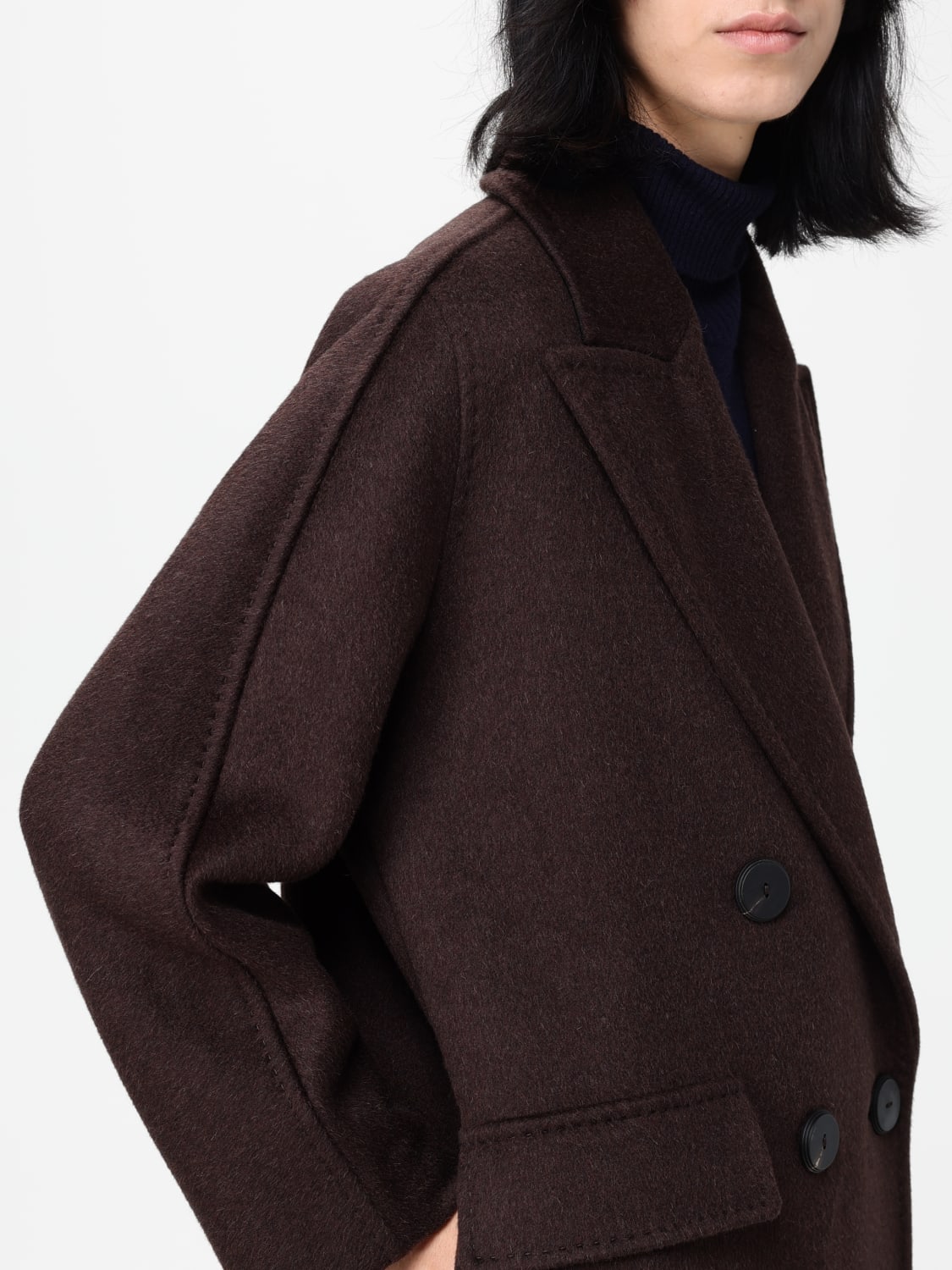 MAX MARA COAT: Coat woman Max Mara, Brown - Img 5