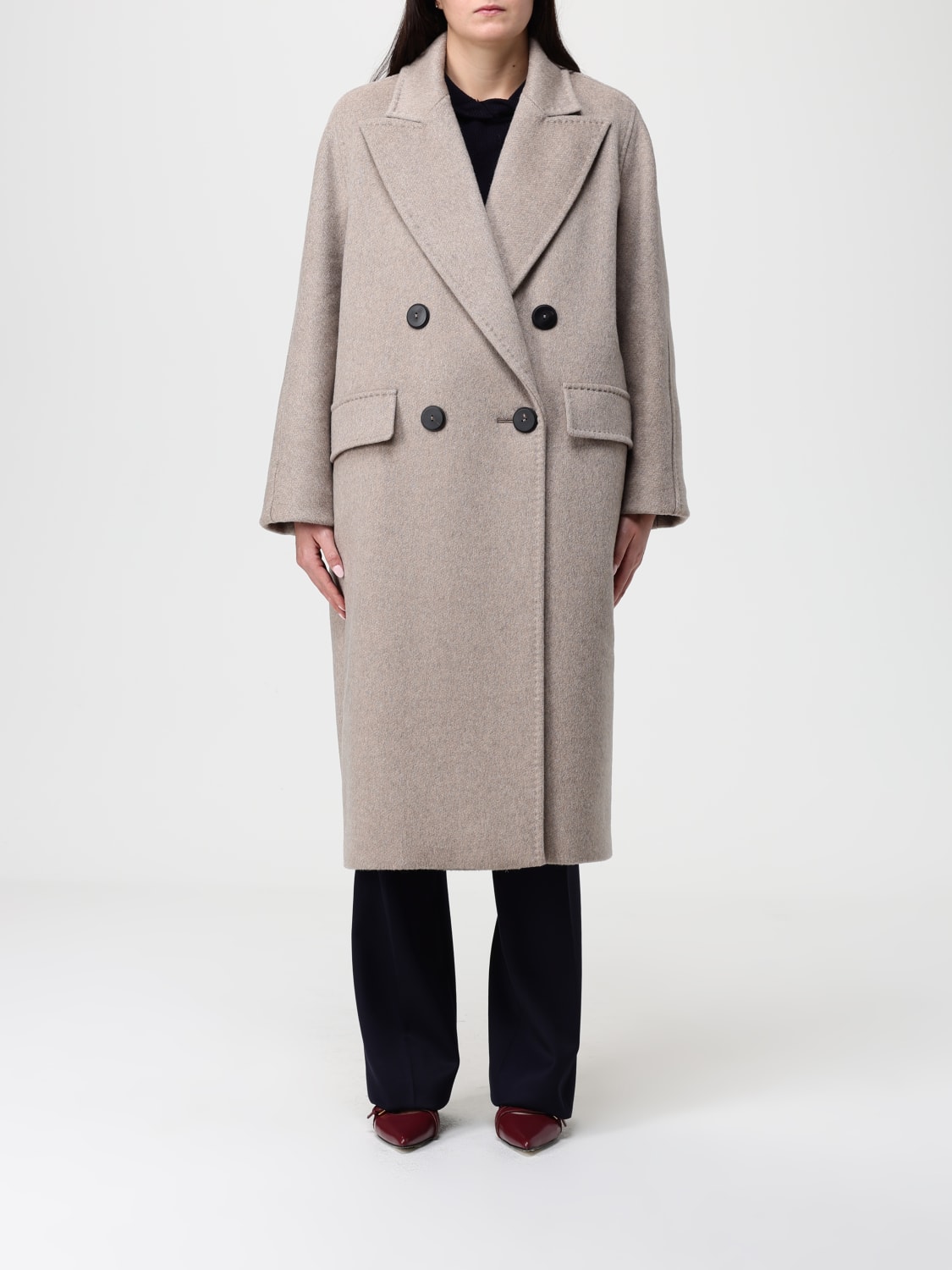 MAX MARA COAT: Coat woman Max Mara, Earth - Img 1