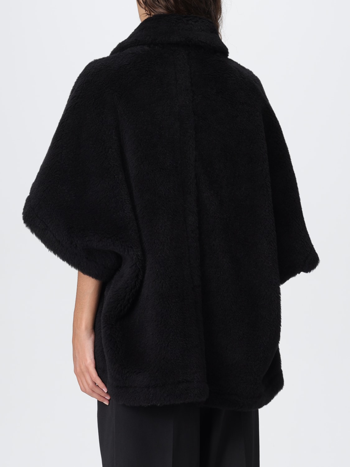 MAX MARA ABRIGO DE PIEL: Capa mujer Max Mara, Negro - Img 3