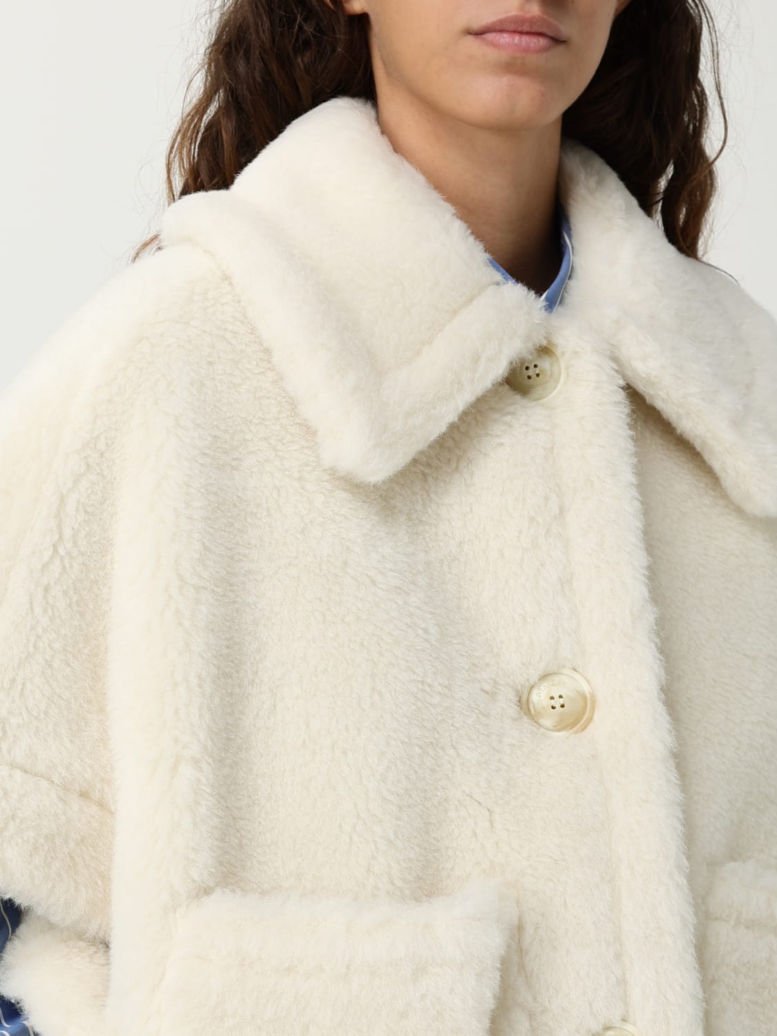 MAX MARA ABRIGO: Capa mujer Max Mara, Blanco - Img 5