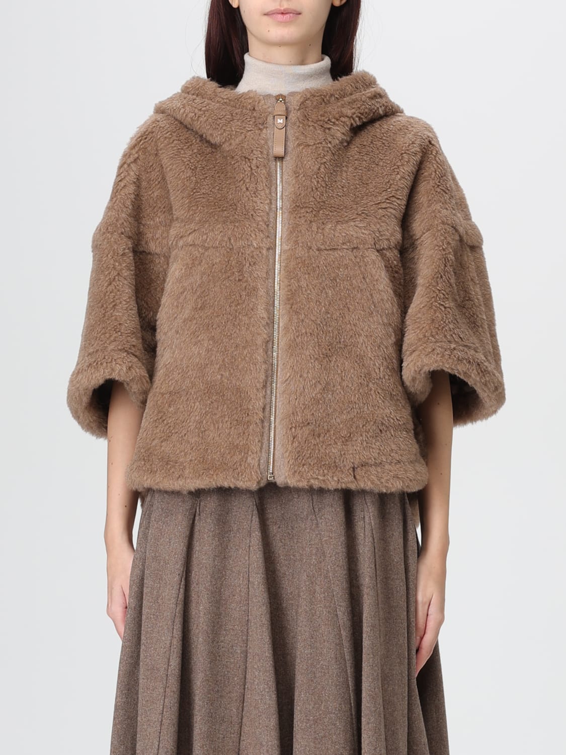 MAX MARA FUR COAT: Jacket woman Max Mara, Bronze - Img 1