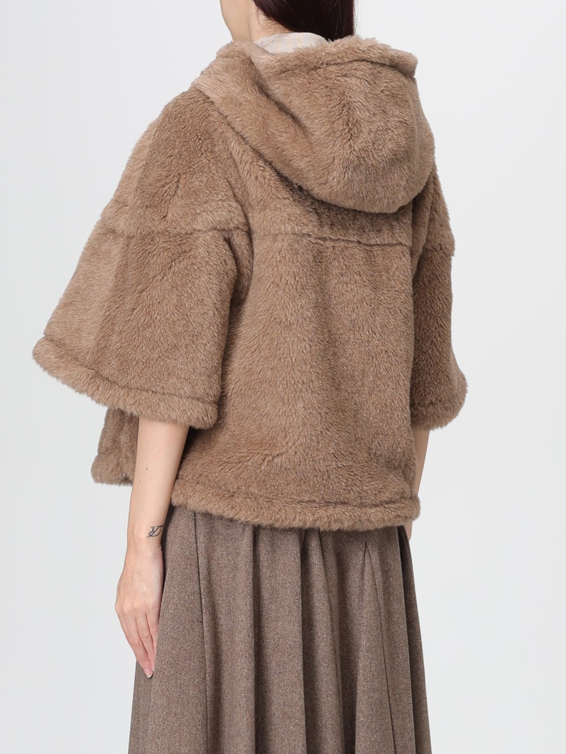 MAX MARA FUR COAT: Jacket woman Max Mara, Bronze - Img 3