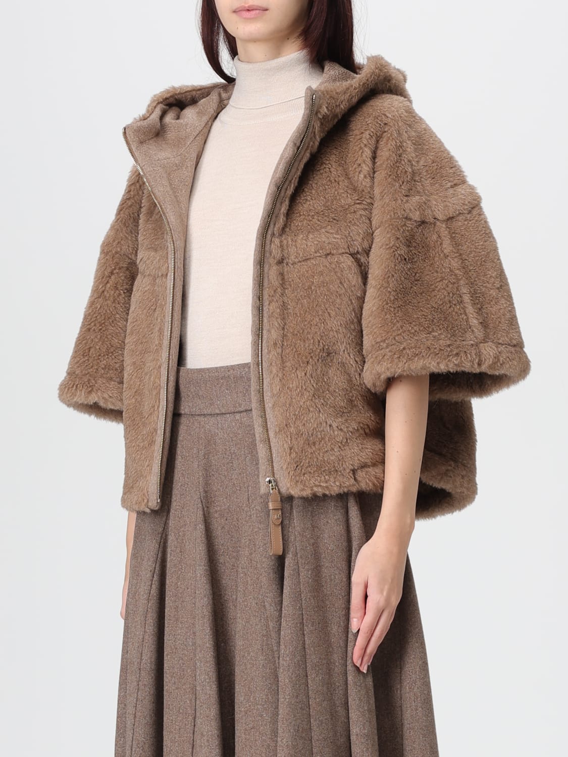 MAX MARA FUR COAT: Jacket woman Max Mara, Bronze - Img 4